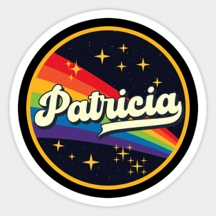 Patricia // Rainbow In Space Vintage Style Sticker